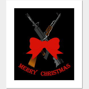 Christmas Rifles - M4 - AK Posters and Art